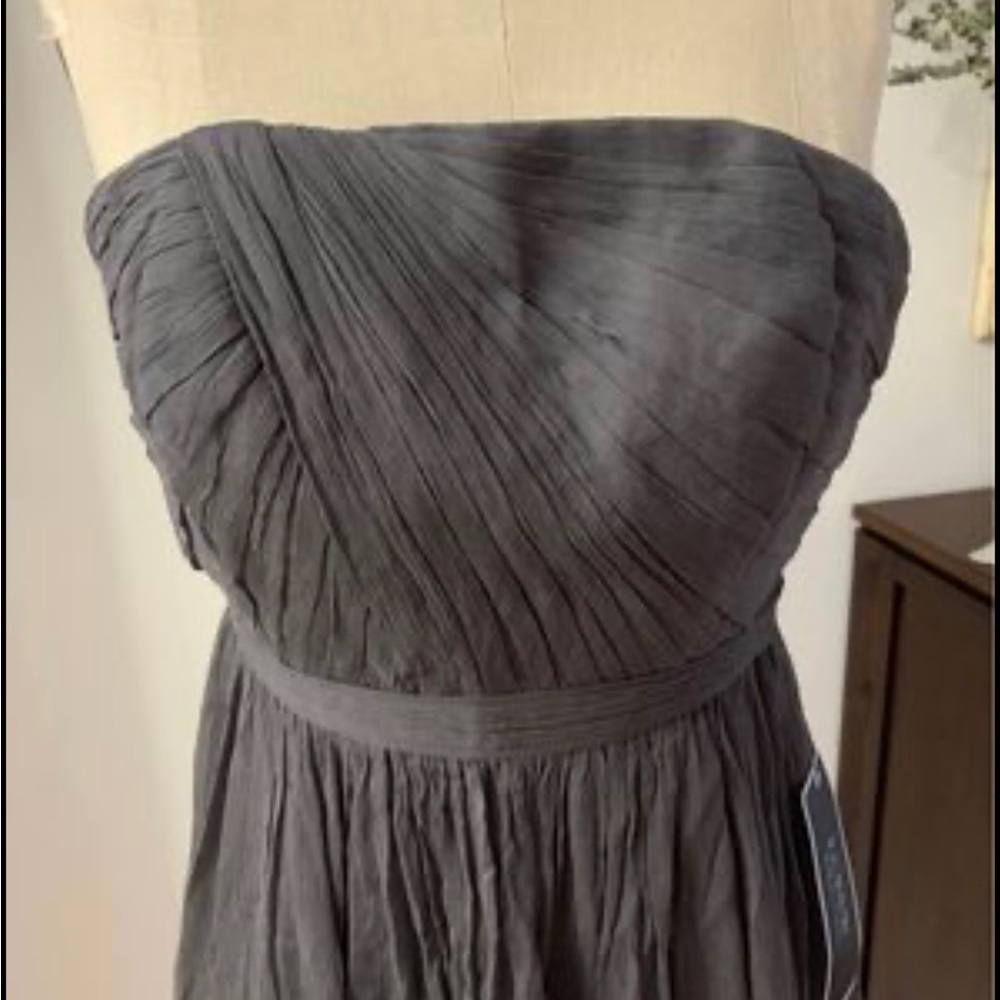 JCrew strapless dress, gray dress size 00